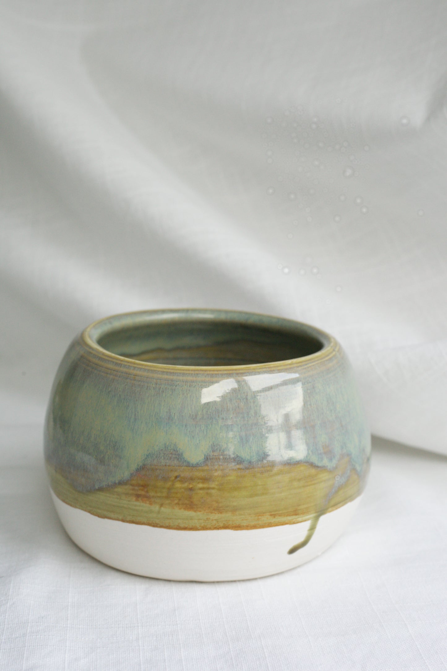 Blue Moss Wide Vase