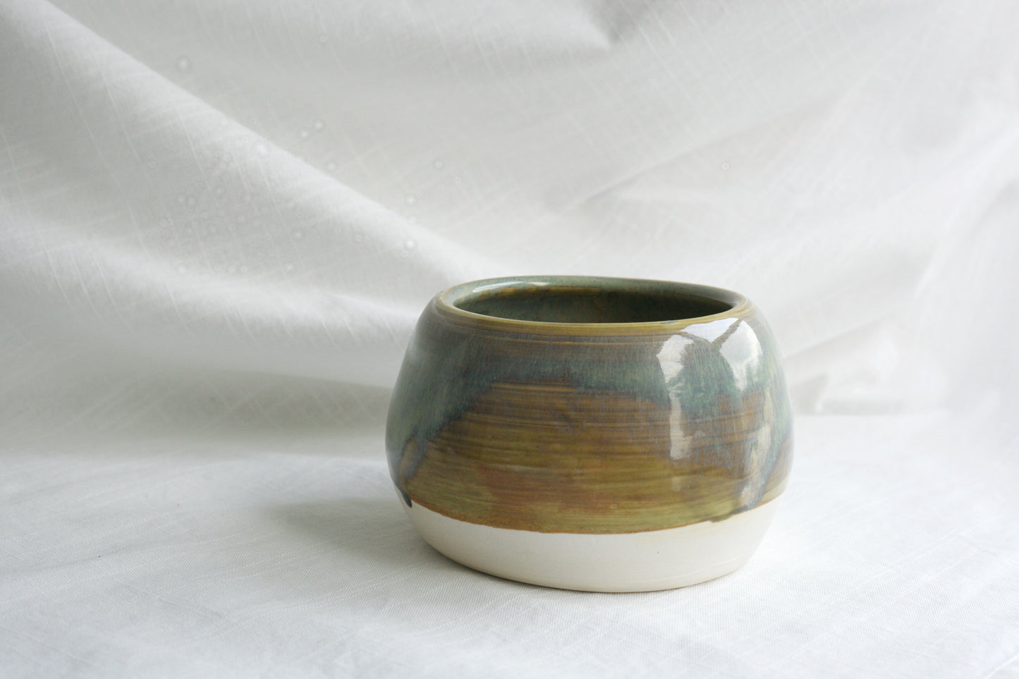 Blue Moss Wide Vase