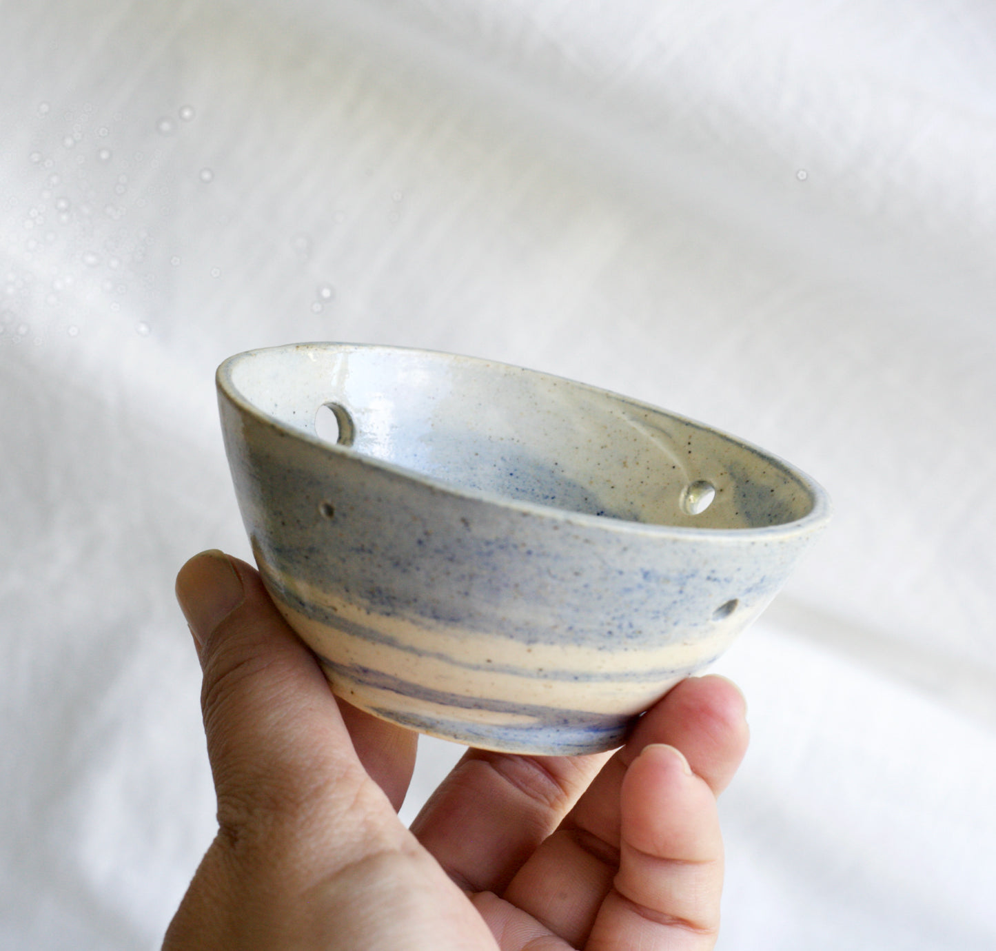 Blue Swirl Herb Bowl