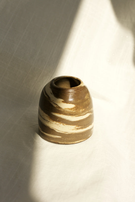 Dark Chocolate Marble Bud Vase