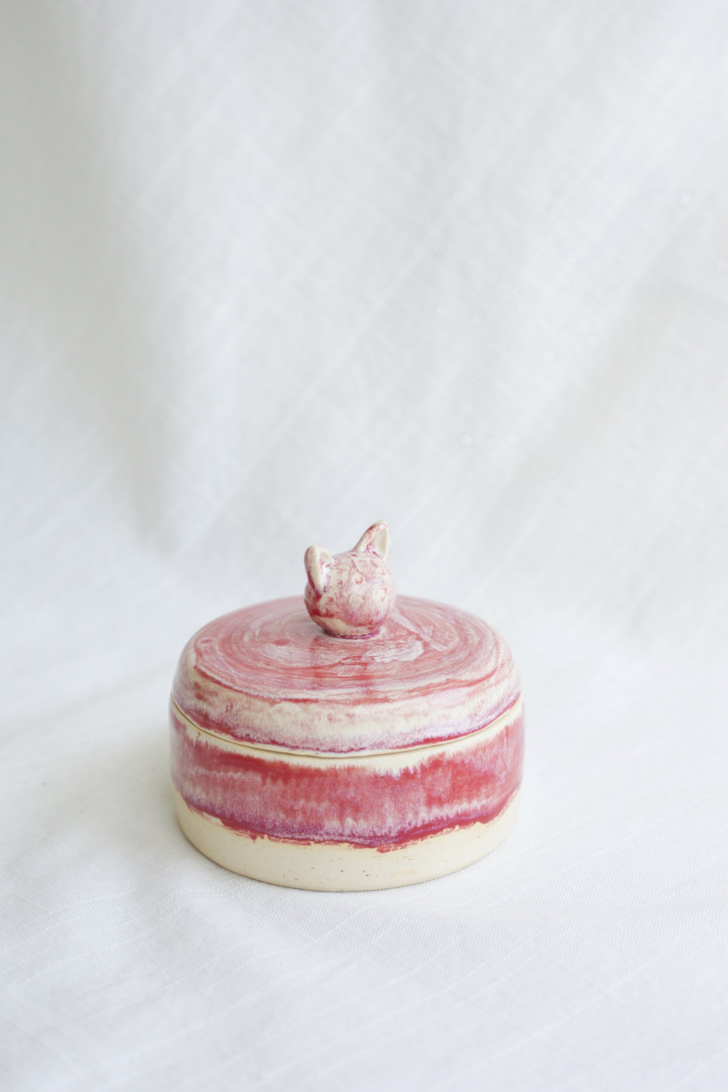 Raspberry Sundae Cat Jewelry Box (Second)