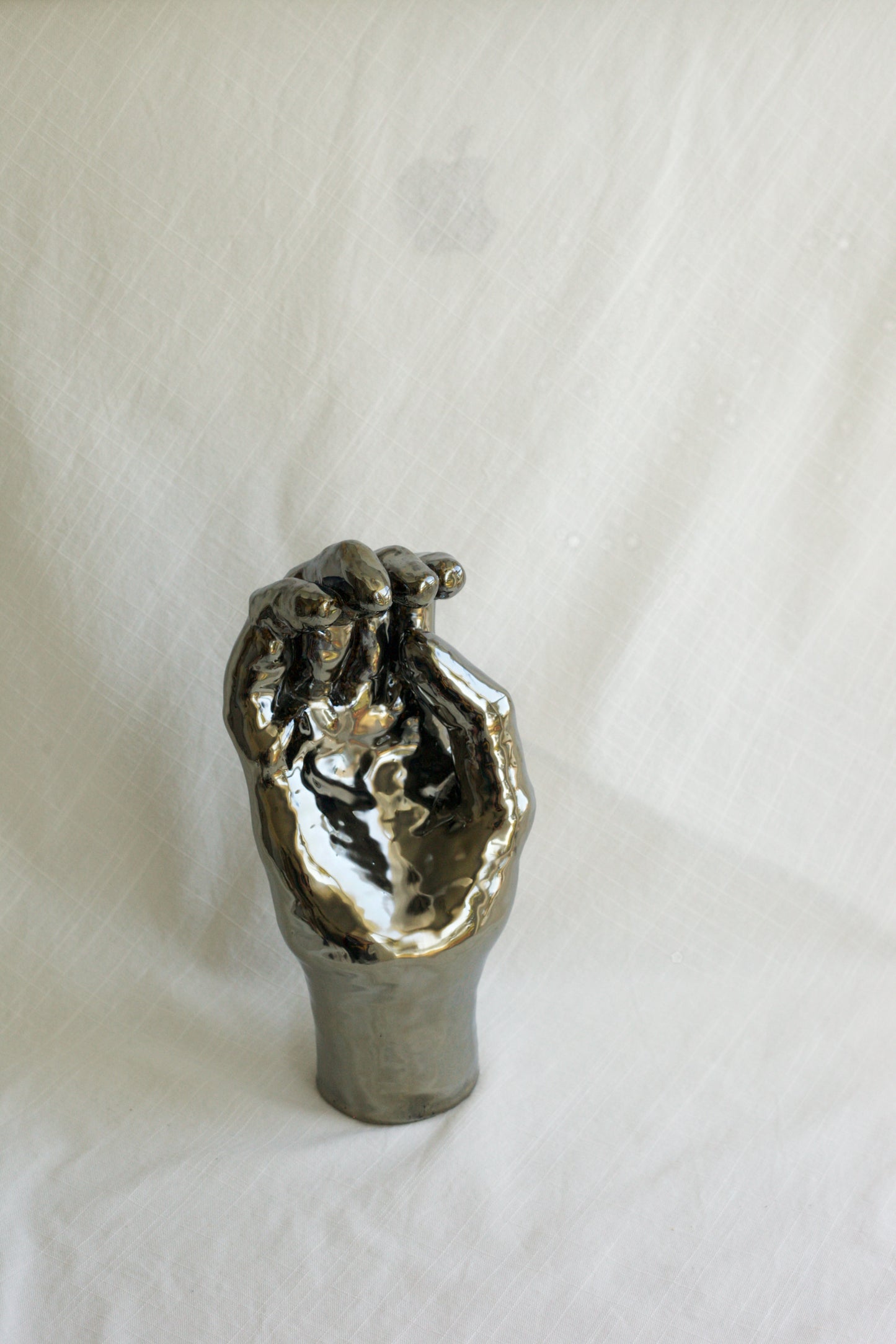 Gunmetal Hand Sculpture