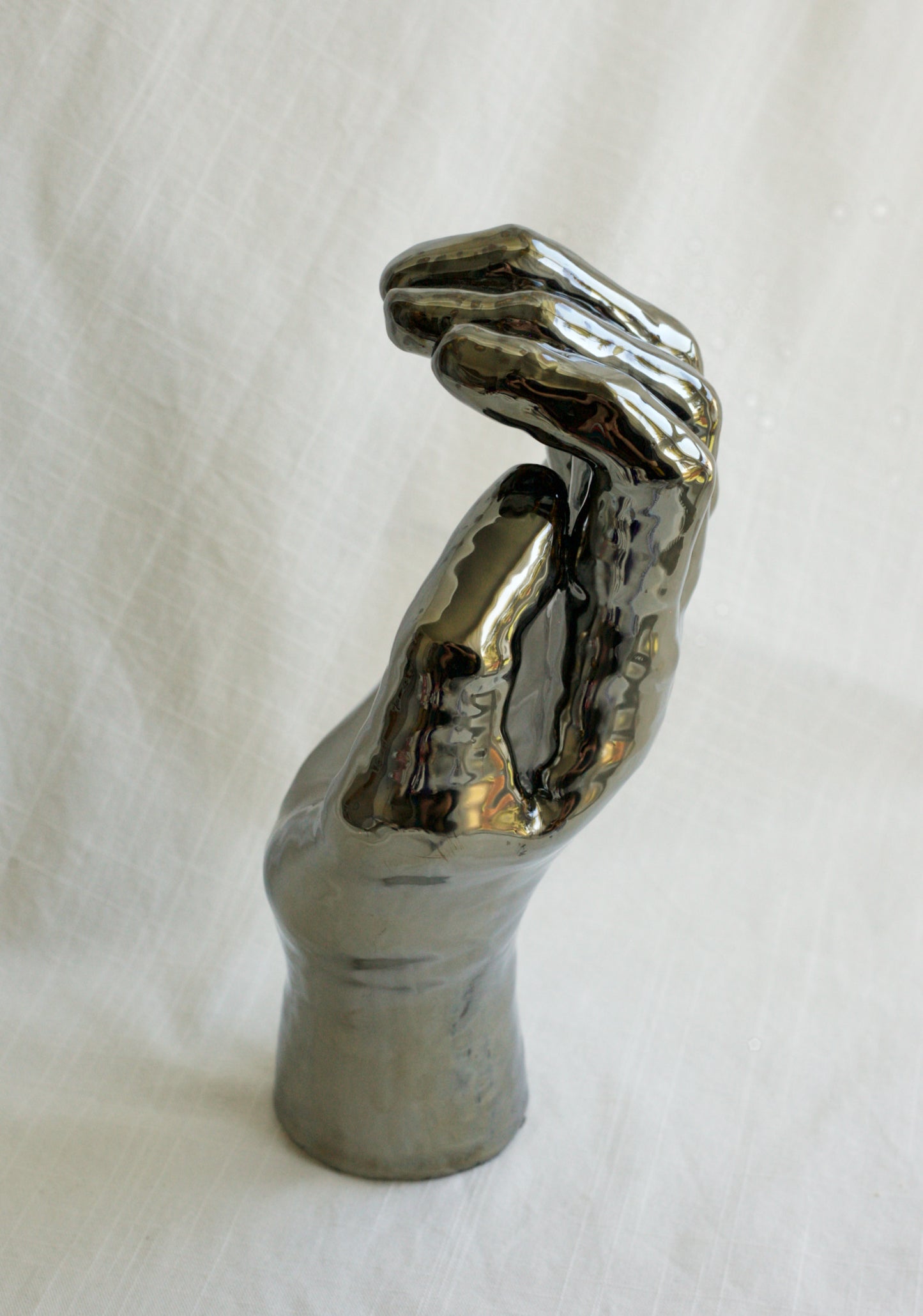 Gunmetal Hand Sculpture