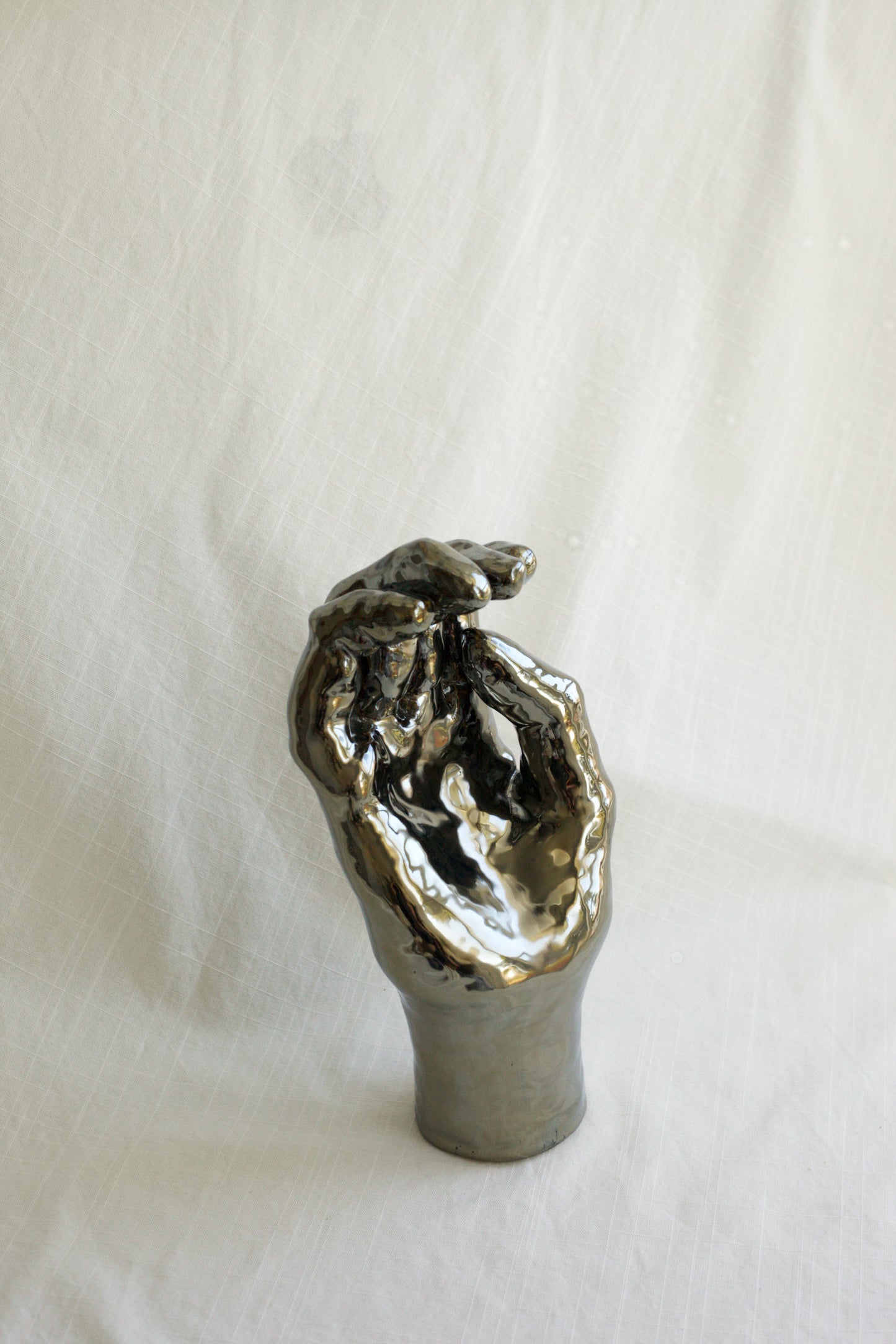 Gunmetal Hand Sculpture