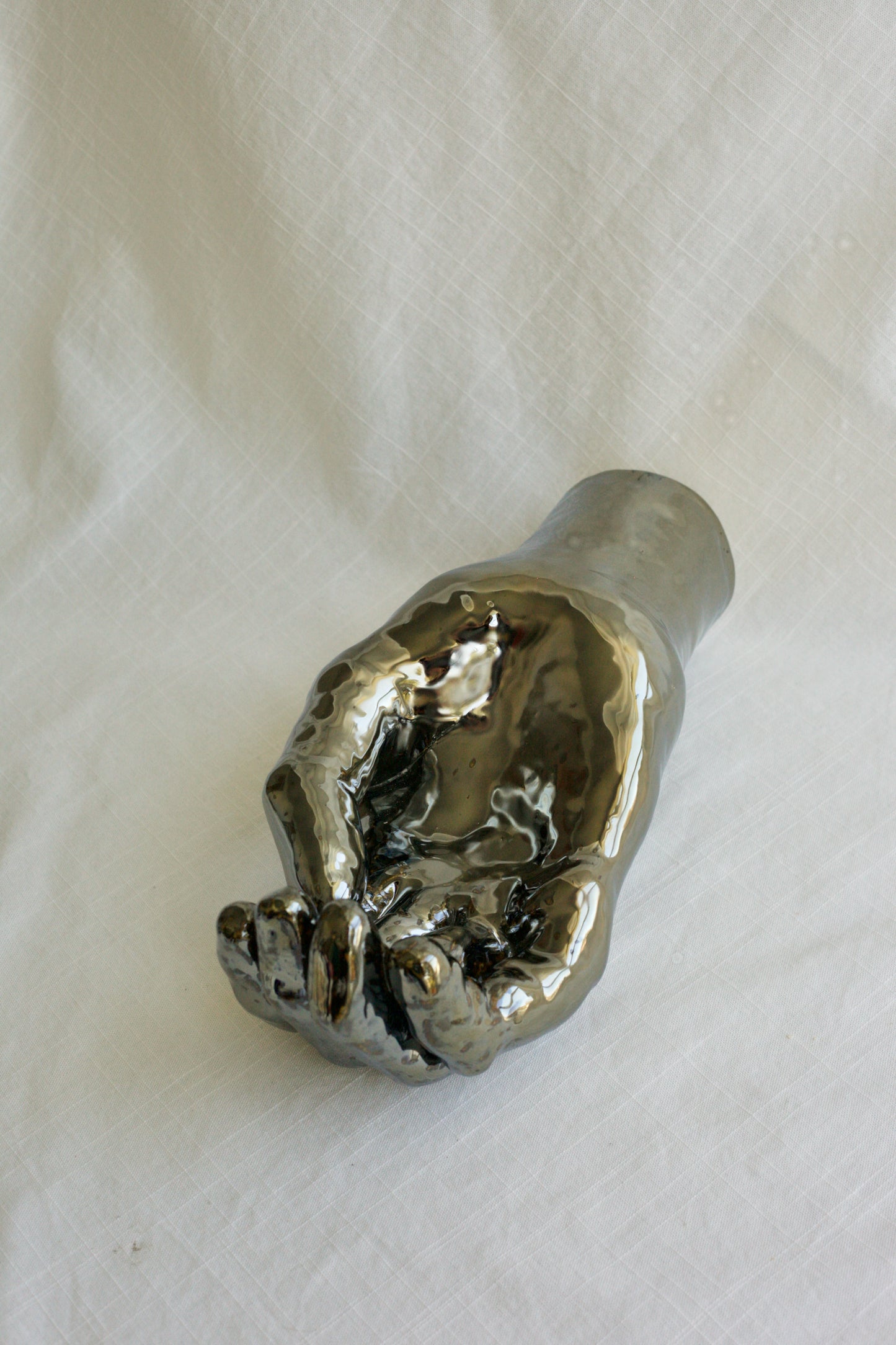 Gunmetal Hand Sculpture