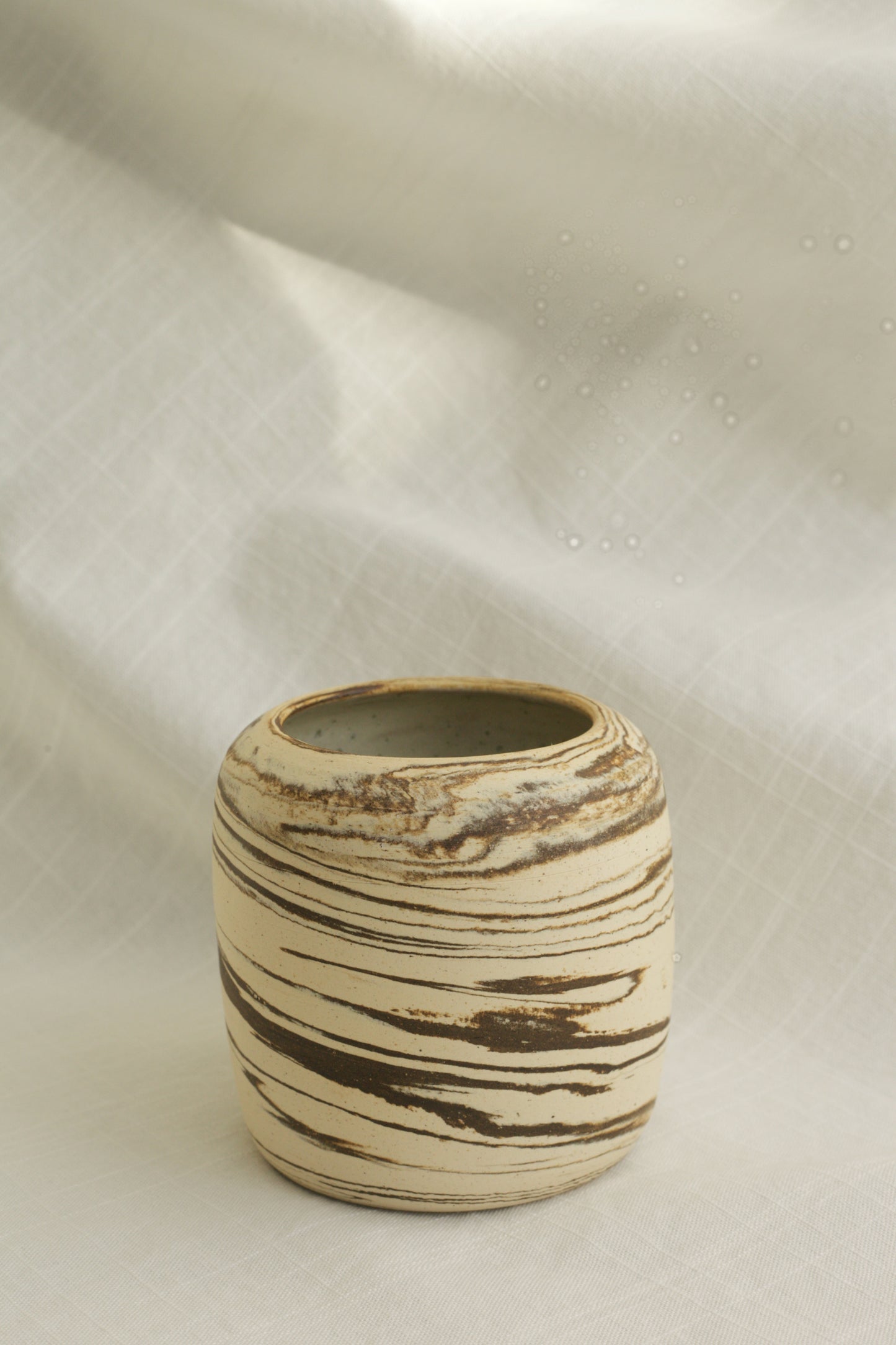 Black and White Marble Vase